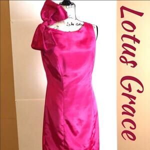Lotus Grace Mini Sheath Gorgeous Dress w/Bow